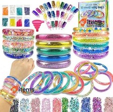 Ouker Make Your Own Glitter Water Bracelets Craft Kit Fun Bracelets Craft Kit