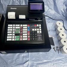 SAM4S SPS-300 Series SPS-345 Retail Cash Register + Keys & Thermal Paper  Tested