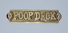 Brass Poop Deck Wall Plaque