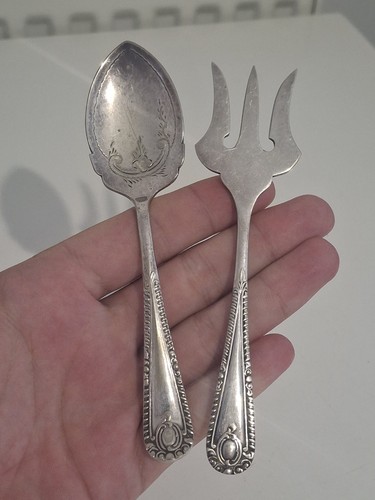 Vintage silver plate - silver, j