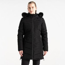 Dare2b Womens Luxe Striking IV Jacket Fur Trim Warm Waterproof Coat