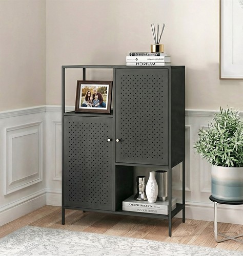 Black display cabinet door - black, 2-door