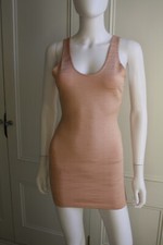 Vintage 1990s Alaia Pink Metallic Bodycon Dress Size S UK 10