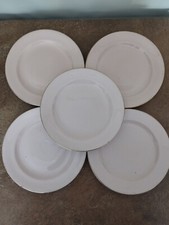 Set Of Five, Antique c.1910, W & R, Carlton Ware Salmon Pink, 19cm Side Plates