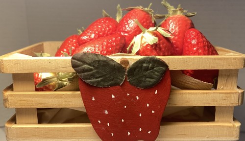 Lot faux strawberries w - lot, w/