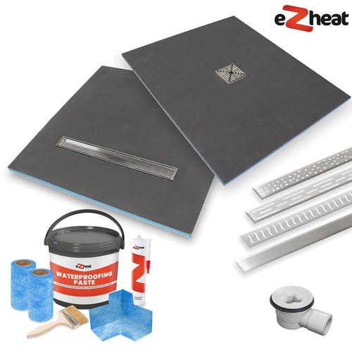 Wetroom kit walk - walk, in