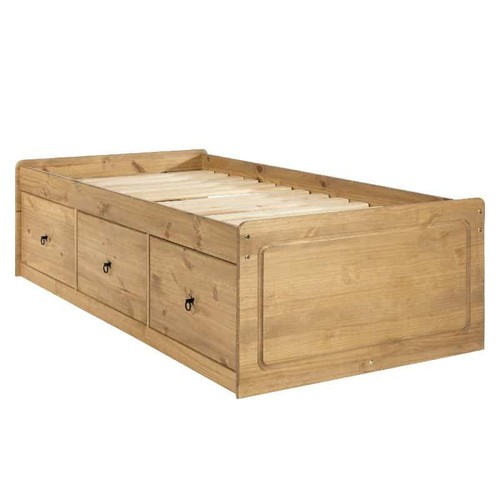 Pine cabin bed with - with, drawers
