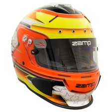 Zamp RZ70E Helmet Hans Compatible Holes Snell 2020 Approved ORCi Karting Orange