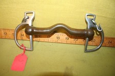 Vulcanite Kimblewick bit 5" mouth stainless steel cheeks