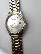Lorus Watch Two-Tone Silver Gold Men’s Dress Quartz Date Stainless Steel