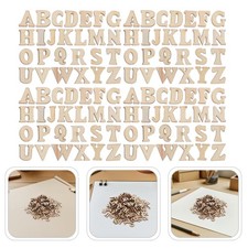  416 Pcs Wooden Letter Blocks Rustic Letters Blank Alphabet Decoration