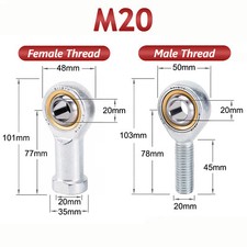 Rose Joint Female/Male Rod End