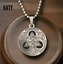 Infinity Triquetra Celtic Knot Silver Viking Pendant Necklace Vintage Look Gift 