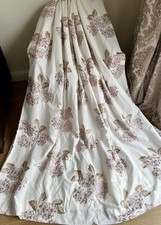 STUNNING BESPOKE ORIGINAL LAURA ASHLEY CRAWFORD EMBROIDERED HYDRANGEA CURTAINS 