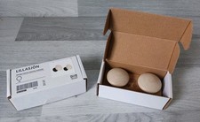 Ikea Lillasjon Natural Wood Knobs/Hook On Black Metal X 4 504.779.62 