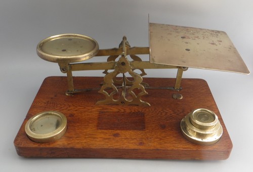 Antique brass large postal - antique,