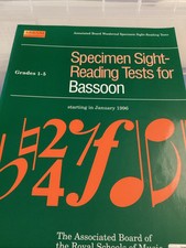 Specimen Sight-Reading Tests For Bassoon: Grades 1-5