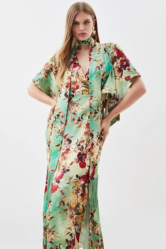 Karen millen floral - millen, satin
