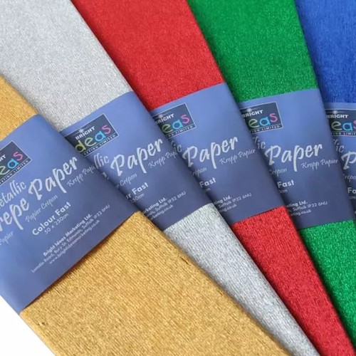 Metallic crepe paper sheets - metallic,