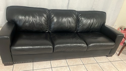 Ikea leather seat sofa - ikea,