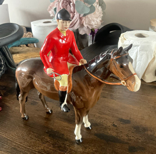 Beswick ceramic horse - horse, rider