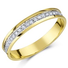 9ct Yellow Gold Diamond Half