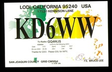1 x QSL Card Radio USA KD6WW