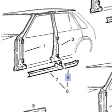 Sill Panel Rear Right for Opel
