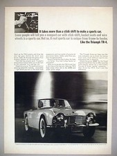 Triumph TR-4 Sports Car PRINT AD - 1963 