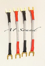 4 x QED Performance XT25 Speaker Cable Bi Wire Jumper Links 10cm Spade To Spade