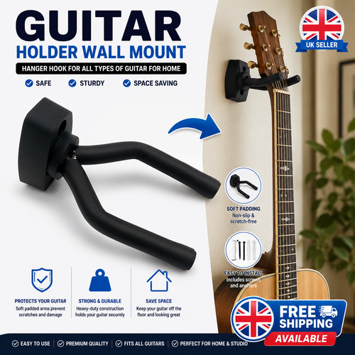 Guitar holder wall mount - guitar,
