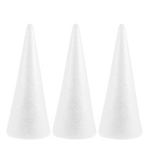  3 Pcs Foam Cone Polystyrene Cones Child Crafting Blank for DIY Crafts