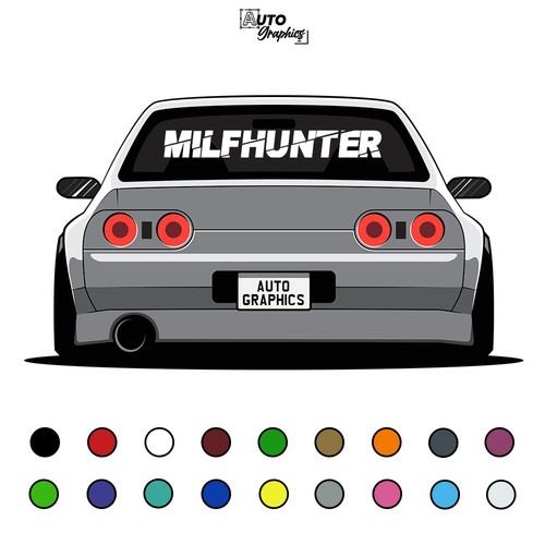 Milf hunter funny decal - milf,