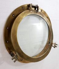 Vintage 24" Brass Antique Finish Porthole Ship Boat Window Wall Décor Porthole