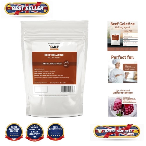 Beef gelatine powder 100g - gelatine,