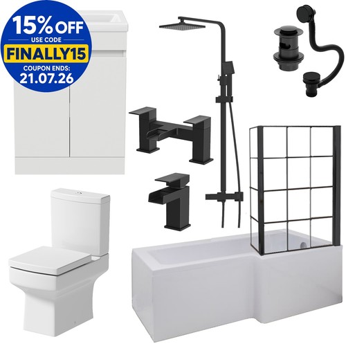 Complete bathroom suite black - complete,