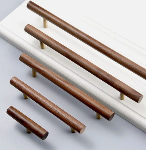 Walnut wood cabinet handles - walnut,