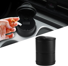 Car Ashtray with Lid Windproof Portable Cup Holder Ash Tray Mini Trash Can