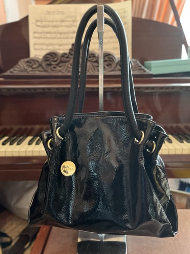Furla black patent leather - black,