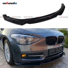 FOR BMW 1 SERIES F20 F21 LCI FRONT SPLITTER LIP STANDARD SE GLOSS BLACK 2015-19