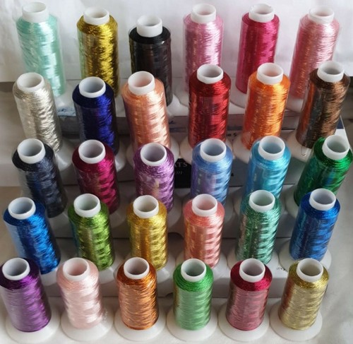 Metallic embroidery threads - 30,
