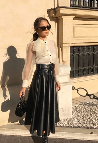 Luxury black long skirt - luxury,