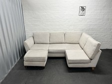 Next Cream Corner Sofa With Matching Footstool DELIVERY AVAILABLE