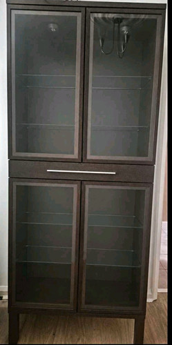 Tall brown wooden glass - tall,