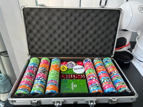 Complete poker set aluminium - poker,