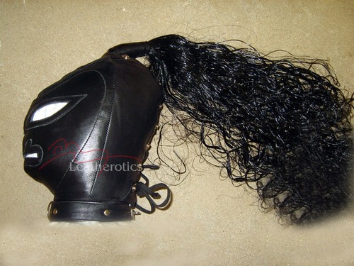 Real leather creature hood - creature,