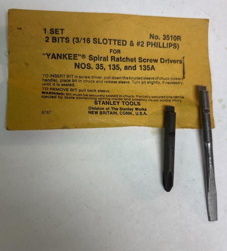 Stanley yankee screwdriver - yankee, bit