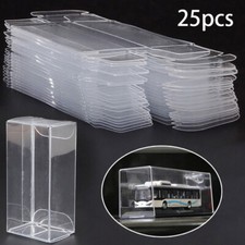 25PCS Plastic Gift Box Transparent Box Model 1/64 Car Toy Display Show Box Case