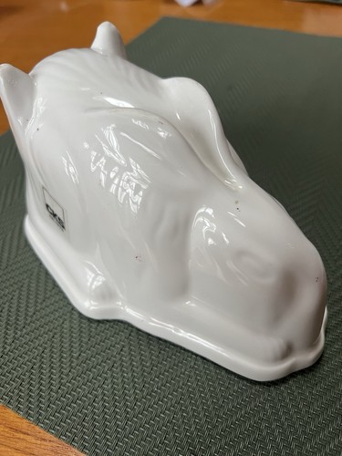 New white ceramic rabbit bunny - new, rabbit/bunny