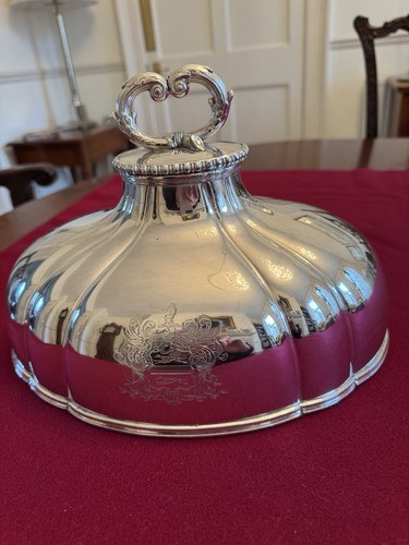 Old sheffield plate meat - old, dome